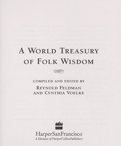 Book cover for A world treasury of folk wisdom