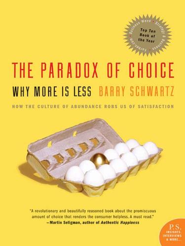 Book cover for The paradox of choice
